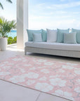 LOOMLAN Rugs Ensa Pink Washable Indoor-Outdoor Rug