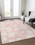 LOOMLAN Rugs Ensa Pink Washable Indoor-Outdoor Rug