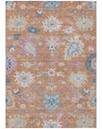 LOOMLAN Rugs Eugene Orange Washable Indoor-Outdoor Rug