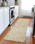 LOOMLAN Rugs Evalora Gold Washable Indoor-Outdoor Rug