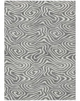 LOOMLAN Rugs Evalora Gray Washable Indoor-Outdoor Rug