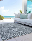 LOOMLAN Rugs Evalora Gray Washable Indoor-Outdoor Rug