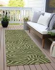 LOOMLAN Rugs Evalora Green Washable Indoor-Outdoor Rug
