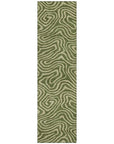 LOOMLAN Rugs Evalora Green Washable Indoor-Outdoor Rug