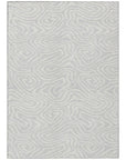 LOOMLAN Rugs Evalora Silver Washable Indoor-Outdoor Rug