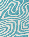 LOOMLAN Rugs Evalora Teal Washable Indoor-Outdoor Rug
