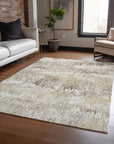 LOOMLAN Rugs Evandra Ivory Washable Indoor-Outdoor Rug