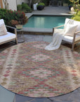 LOOMLAN Rugs Evynne Brown Washable Indoor-Outdoor Rug