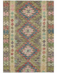 LOOMLAN Rugs Evynne Green Washable Indoor-Outdoor Rug