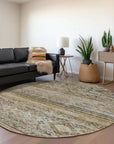 LOOMLAN Rugs Fariza Brown Washable Indoor-Outdoor Rug