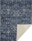 Ocean Ripples Blue Washable Indoor-Outdoor Rug
