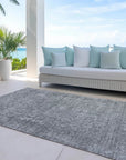 LOOMLAN Rugs Felissae Gray Washable Indoor-Outdoor Rug