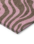 LOOMLAN Rugs Fernelle Brown Washable Indoor-Outdoor Rug