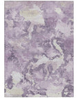LOOMLAN Rugs Ferren Purple Washable Indoor-Outdoor Rug