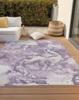 LOOMLAN Rugs Ferren Purple Washable Indoor-Outdoor Rug
