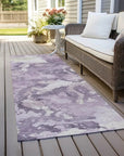 LOOMLAN Rugs Ferren Purple Washable Indoor-Outdoor Rug