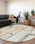 LOOMLAN Rugs Feylinne Ivory Washable Indoor-Outdoor Rug