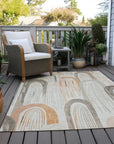 LOOMLAN Rugs Feylinne Ivory Washable Indoor-Outdoor Rug