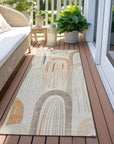 LOOMLAN Rugs Feylinne Ivory Washable Indoor-Outdoor Rug