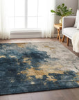 LOOMLAN Rugs Fibra Blue Washable Indoor-Outdoor Rug