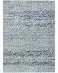 LOOMLAN Rugs Flamara Blue Washable Indoor-Outdoor Rug