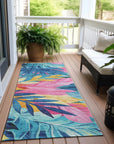 LOOMLAN Rugs Frayura Blue Washable Indoor-Outdoor Rug