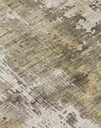 LOOMLAN Rugs Fyerra Olive Washable Indoor-Outdoor Rug