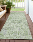 LOOMLAN Rugs Geneva Green Washable Indoor-Outdoor Rug