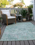 LOOMLAN Rugs Geneva Teal Washable Indoor-Outdoor Rug