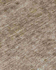 LOOMLAN Rugs Glenra Brown Washable Indoor-Outdoor Rug