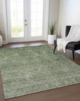 LOOMLAN Rugs Glenra Green Washable Indoor-Outdoor Rug