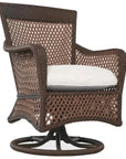 Lloyd Flanders Grand Traverse Swivel Dining Armchair Sunbrella