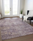 LOOMLAN Rugs Halora Purple Washable Indoor-Outdoor Rug