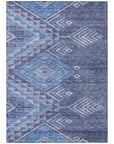 LOOMLAN Rugs Harmony Blue Washable Indoor-Outdoor Rug