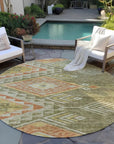 LOOMLAN Rugs Harmony Green Washable Indoor-Outdoor Rug