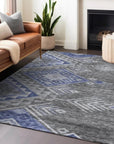 LOOMLAN Rugs Harmony Pewter Washable Indoor-Outdoor Rug