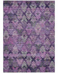 LOOMLAN Rugs Helissa Purple Washable Indoor-Outdoor Rug