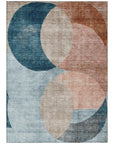 LOOMLAN Rugs Henry Orange Washable Indoor-Outdoor Rug