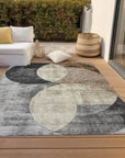 LOOMLAN Rugs Henry Pewter Washable Indoor-Outdoor Rug