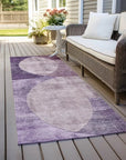 LOOMLAN Rugs Henry Purple Washable Indoor-Outdoor Rug