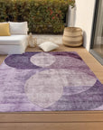LOOMLAN Rugs Henry Purple Washable Indoor-Outdoor Rug