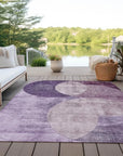 LOOMLAN Rugs Henry Purple Washable Indoor-Outdoor Rug