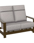 Telescope Leeward Deep Seat High Back Hidden Motion Outdoor Loveseat