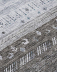 LOOMLAN Rugs Hilda Blue Washable Indoor-Outdoor Rug