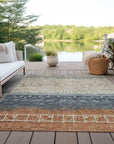 LOOMLAN Rugs Hilda Brown Washable Indoor-Outdoor Rug