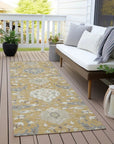 LOOMLAN Rugs Ilyara Gold Washable Indoor-Outdoor Rug