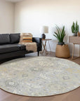 LOOMLAN Rugs Ilyara Gray Washable Indoor-Outdoor Rug