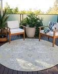 LOOMLAN Rugs Ilyara Gray Washable Indoor-Outdoor Rug