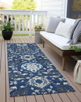 LOOMLAN Rugs Ilyara Navy Washable Indoor-Outdoor Rug