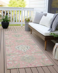 LOOMLAN Rugs Ilyara Pink Washable Indoor-Outdoor Rug